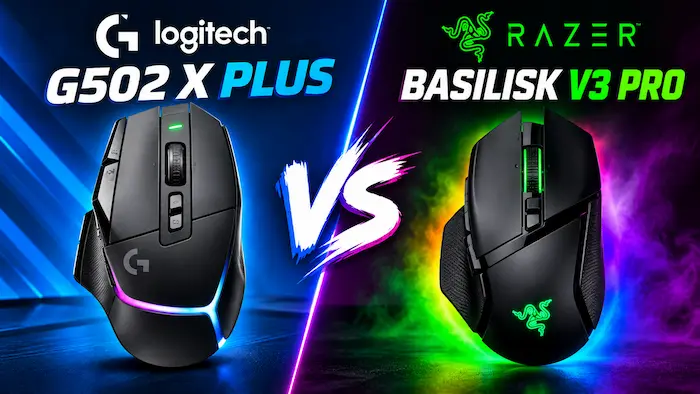 Logitech G502 X Plus vs Razer Basilisk V3 Pro: Which Wireless Ergo Mouse Wins?