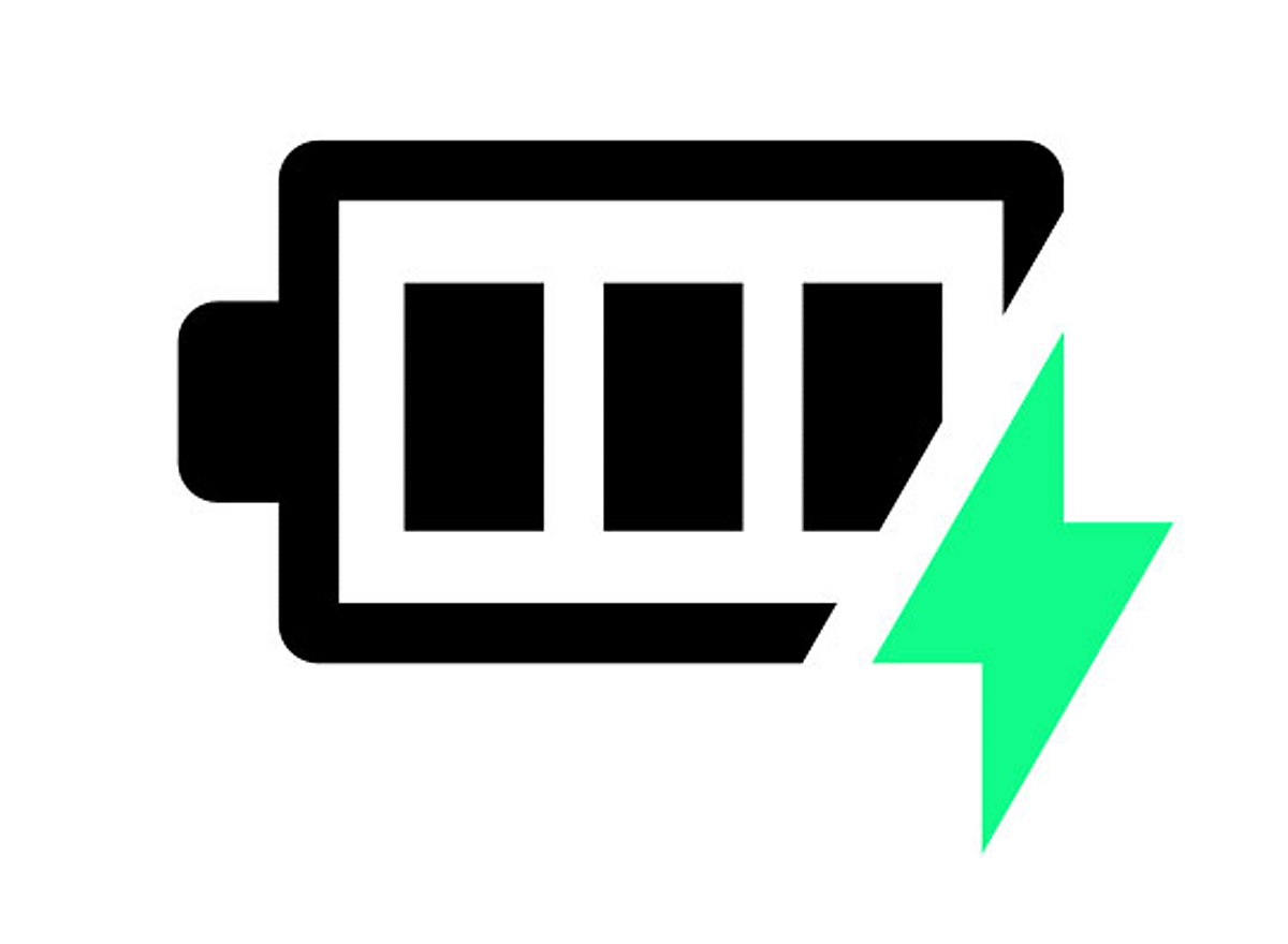 PS5 battery icon with a lightning bolt showing the DualSense controller is charging