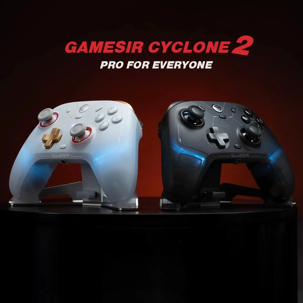GameSir Cyclone 2 controllers in Phantom White and Shadow Black