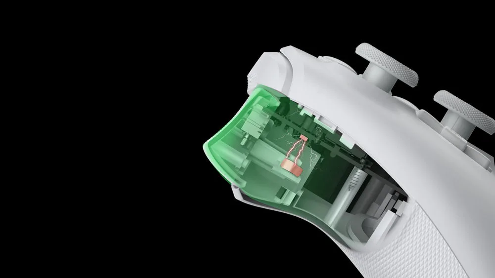 Cutaway of the GameSir G7 SE Hall effect trigger