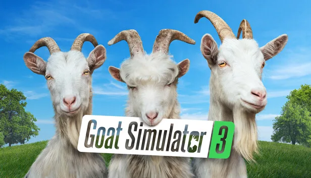 Goat Simulator 3 key art with the goat
