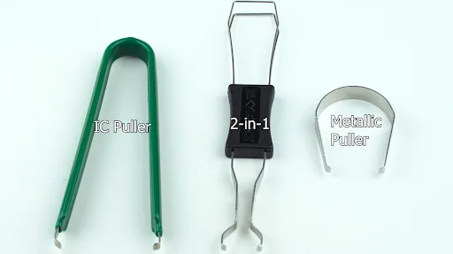 Metal keycap puller, 2-in-1 puller and IC puller used to remove keyboard switches