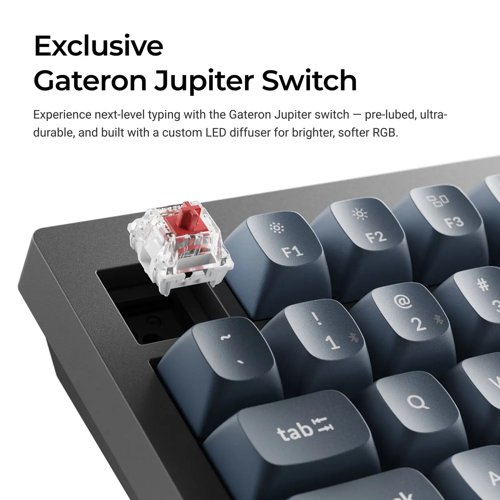 Gateron Jupiter switch lifted from a hot-swap socket on the V1 Max