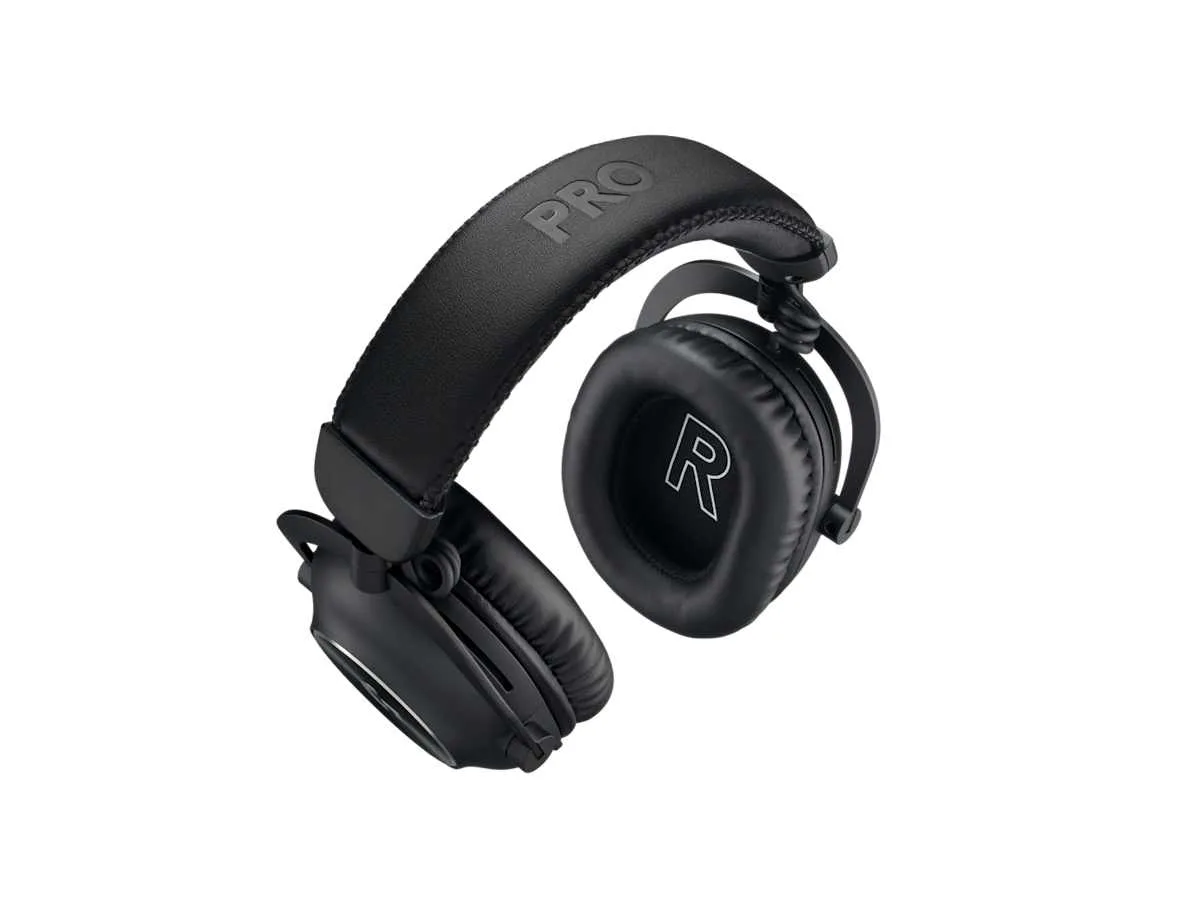 Logitech G Pro X 2 Lightspeed with ear cups swiveled flat