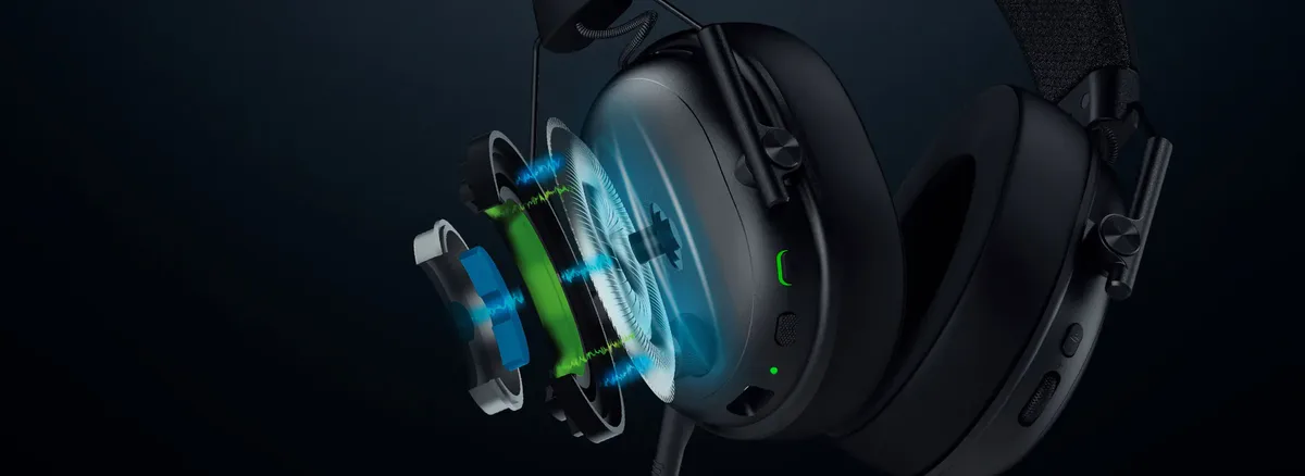 Exploded view of the Razer BlackShark V3 TriForce Titanium 50mm driver