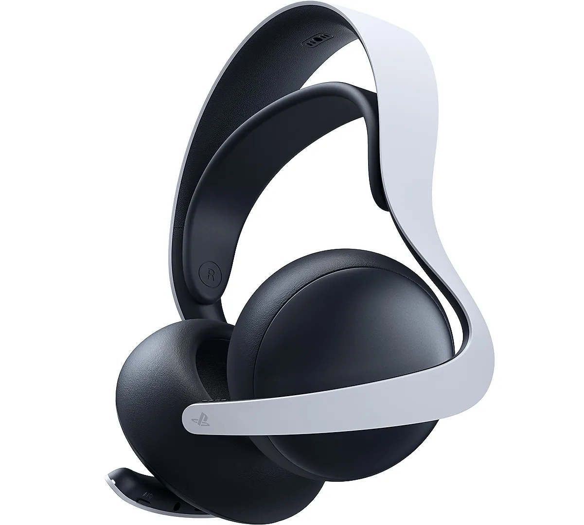 Sony Pulse Elite wireless headset in white and black with retractable mic