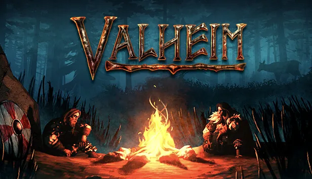 Valheim key art of a Viking warrior in a snowy landscape