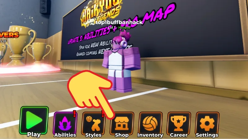 Volleyball Legends codes start from the Shop button in the bottom menu